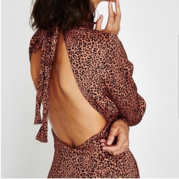 Free People Loveless Leopard Midi Dress - Picture 1 of 10